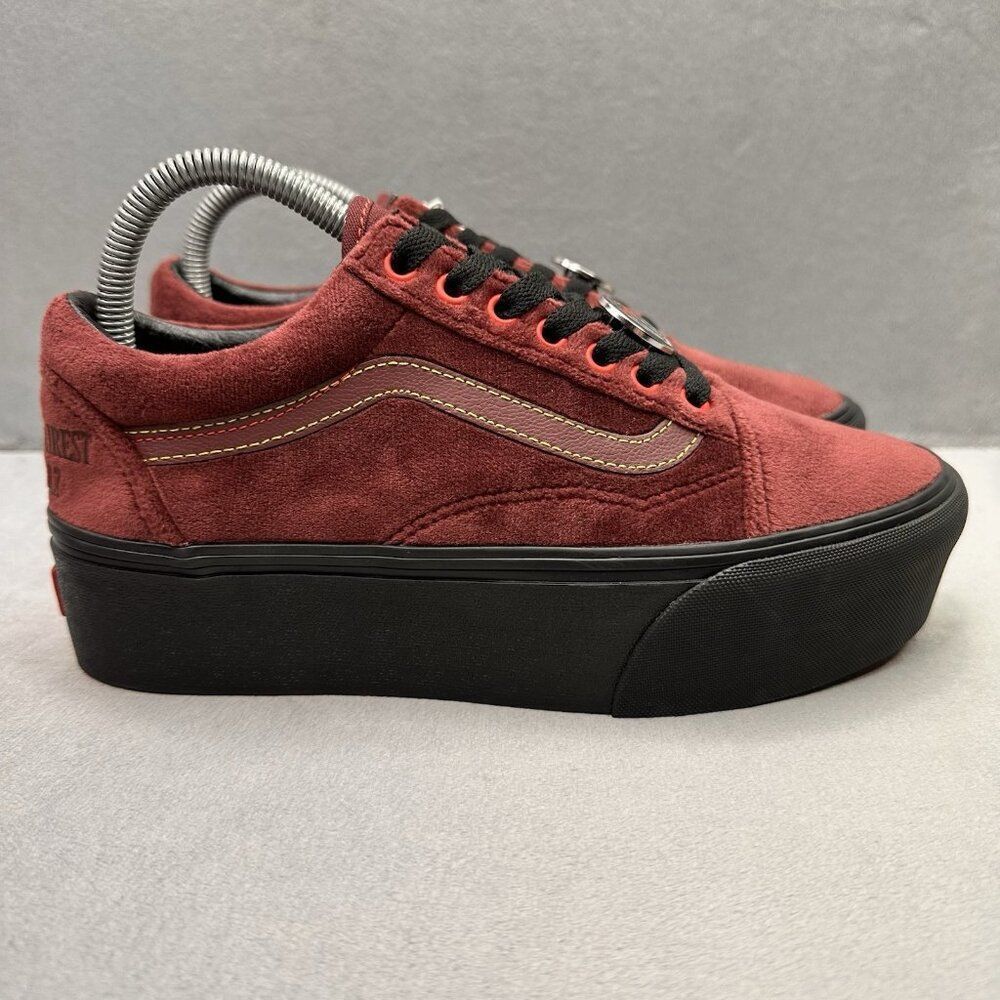 Vans Platform Suede Low-Top Sneakers - Burgundy